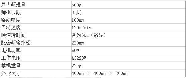 JJSD谷物篩選器技術(shù)參數